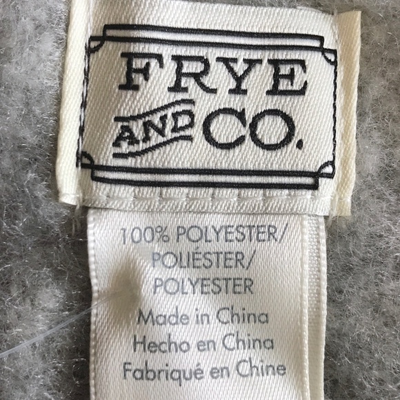 Fry & Co. Soft Navy Grey Cream Fringe Oblong Scarf - Picture 7 of 12